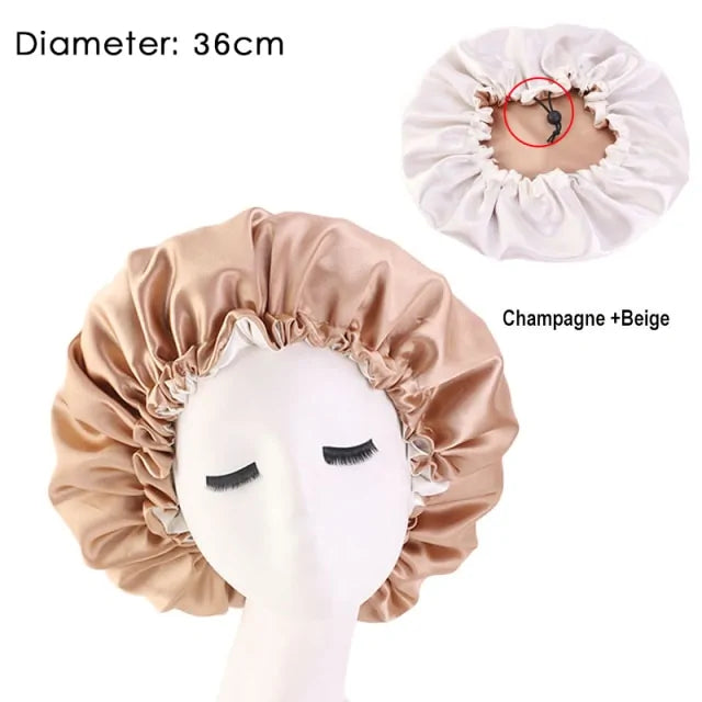 Bretman Rock-Inspired Mulberry Silk Hair Bonnet – Wake Up to Flawless Hair