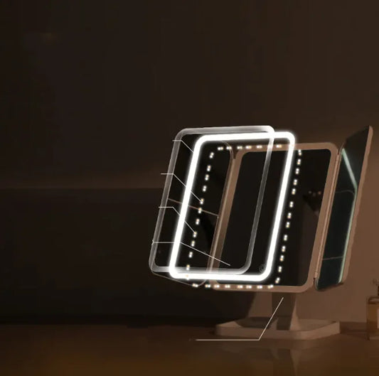 ✨ NovaSkin™ LumiGlow Vanity Mirror — Radiance at Every Angle | LED Portable Beauty Mirror